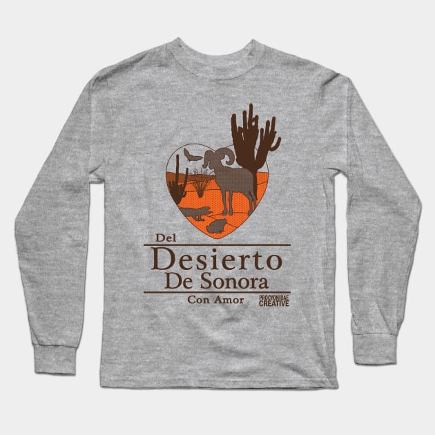 Del Desierto de Sonora Con Amor II Long Sleeve T-Shirt by ProcyonidaeCreative